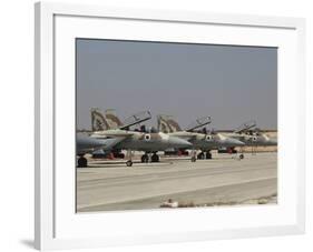 A Line of F-15I Ra'am of the Israeli Air Force at Hatzerim Air Force Base-Stocktrek Images-Framed Photographic Print