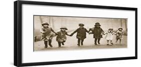 A Line of Well-Dressed Children Running in Hyde Park, from 'Wonderful London', Published 1926-27-English Photographer-Framed Giclee Print