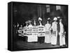 A Line of Women Rally for Women's Suffrage-null-Framed Stretched Canvas