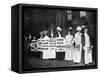 A Line of Women Rally for Women's Suffrage-null-Framed Stretched Canvas