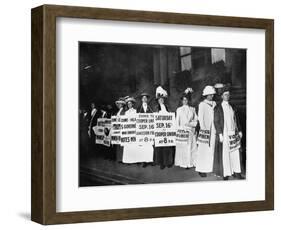 A Line of Women Rally for Women's Suffrage-null-Framed Photographic Print