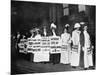 A Line of Women Rally for Women's Suffrage-null-Mounted Photographic Print
