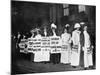 A Line of Women Rally for Women's Suffrage-null-Mounted Photographic Print