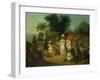 A Linen Market with a Linen Stall and a Vegetable Seller in a Colonial Settlement-Agostino Brunias-Framed Giclee Print