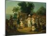 A Linen Market with a Linen Stall and a Vegetable Seller in a Colonial Settlement-Agostino Brunias-Mounted Giclee Print