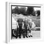 A Lineup of Kids by the Family Car. 1965-null-Framed Photographic Print