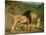 A Lion and a Lioness in a Rocky Valley-Jacques-Laurent Agasse-Mounted Giclee Print