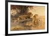 A lion and a lioness in the Savannah, 1912-Wilhelm Kuhnert-Framed Giclee Print