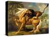 A Lion Attacking a Horse, c.1762-George Stubbs-Stretched Canvas