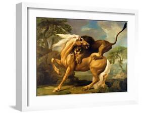 A Lion Attacking a Horse, c.1762-George Stubbs-Framed Giclee Print