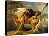 A Lion Attacking a Horse, c.1762-George Stubbs-Stretched Canvas