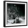 A Lion Cub Feeding at ZSL London Zoo in 1927 (B/W Photo)-Frederick William Bond-Framed Giclee Print