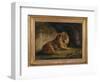 A Lion in a Jungle Landscape-Benjamin Zobel-Framed Giclee Print