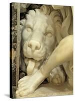 A Lion Licking the foot of Daniel-Giovanni Lorenzo Bernini-Stretched Canvas