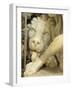 A Lion Licking the foot of Daniel-Giovanni Lorenzo Bernini-Framed Giclee Print