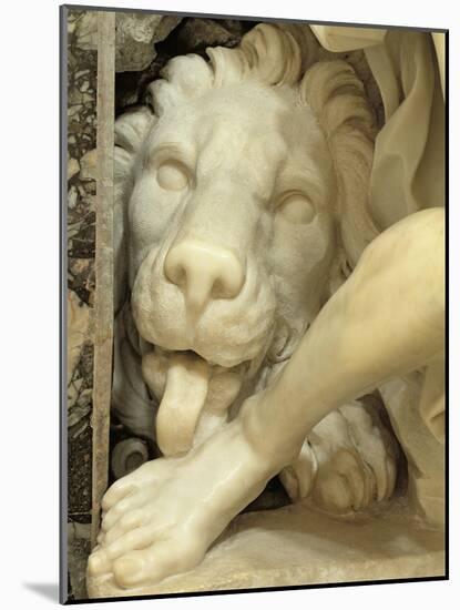 A Lion Licking the foot of Daniel-Giovanni Lorenzo Bernini-Mounted Giclee Print