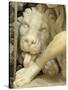 A Lion Licking the foot of Daniel-Giovanni Lorenzo Bernini-Stretched Canvas