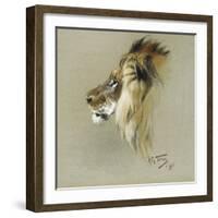 A Lion's Head-Richard Friese-Framed Giclee Print