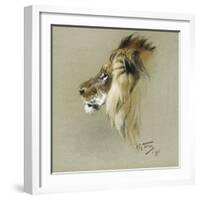 A Lion's Head-Richard Friese-Framed Giclee Print