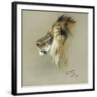 A Lion's Head-Richard Friese-Framed Giclee Print