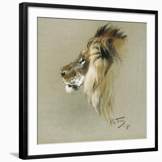 A Lion's Head-Richard Friese-Framed Giclee Print