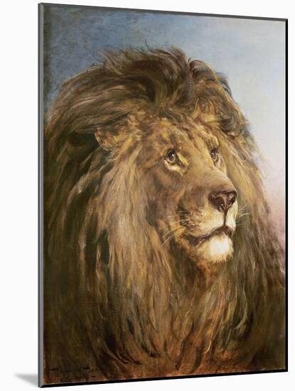 A Lion's Head-Heywood Hardy-Mounted Giclee Print