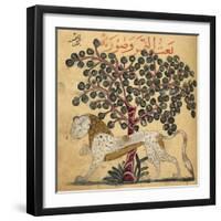 A Lion Standing Beneath a Tree-null-Framed Giclee Print