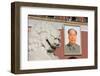 A Lion Statue and Picture of Mao Tse Dong on the Gate of Heavenly Peace Tiananmen Square, Beijing-Christian Kober-Framed Photographic Print