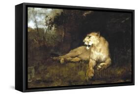 A Lioness, C1867-1910-John Macallan Swan-Framed Stretched Canvas