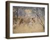 A Lioness, Panthera Leo, Walks Through Long Grass Among Trees-Alex Saberi-Framed Photographic Print