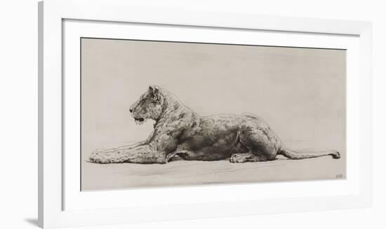 A Lioness-Herbert Dicksee-Framed Art Print