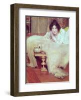 A Listener-Sir Lawrence Alma-Tadema-Framed Giclee Print