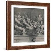 'A Literary Discussion in the Upper Gallery', c.1864, (1946)-Honore Daumier-Framed Giclee Print