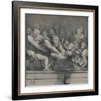 'A Literary Discussion in the Upper Gallery', c.1864, (1946)-Honore Daumier-Framed Giclee Print