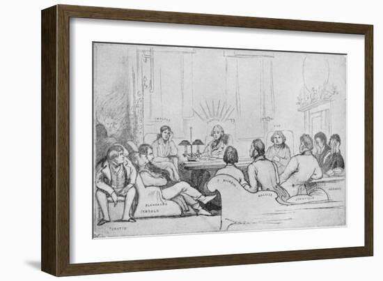 A Literary Gathering in 1844-Daniel Maclise-Framed Giclee Print