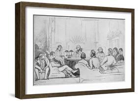 A Literary Gathering in 1844-Daniel Maclise-Framed Giclee Print