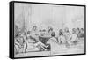 A Literary Gathering in 1844-Daniel Maclise-Framed Stretched Canvas