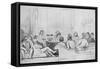 A Literary Gathering in 1844-Daniel Maclise-Framed Stretched Canvas