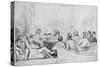 A Literary Gathering in 1844-Daniel Maclise-Stretched Canvas