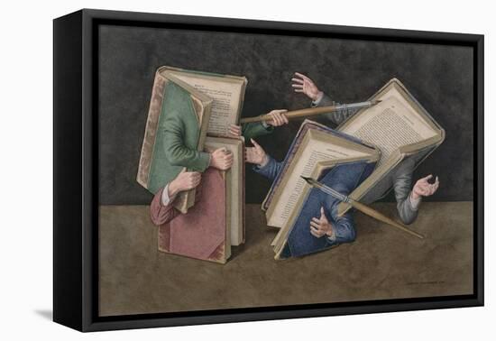 A Literary Joust, 2006-Jonathan Wolstenholme-Framed Stretched Canvas