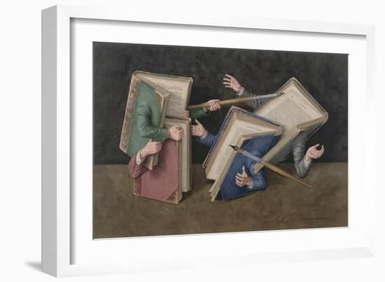 A Literary Joust, 2006-Jonathan Wolstenholme-Framed Giclee Print