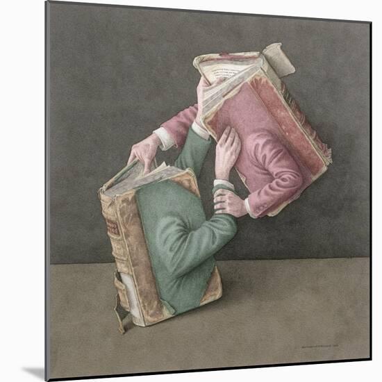 A Literary Struggle, 2002-Jonathan Wolstenholme-Mounted Giclee Print