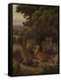 A litter of Fox Cubs by Samuel John Carter-Samuel John Carter-Framed Stretched Canvas