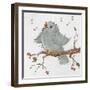 A Little Blue Bird Chirping on a Branch-Beverly Johnston-Framed Giclee Print