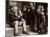 A Little Boy Holding a Banana Whilst Other Children Gaze Longingly at It-null-Mounted Photographic Print