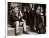 A Little Boy Holding a Banana Whilst Other Children Gaze Longingly at It-null-Framed Photographic Print