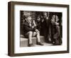 A Little Boy Holding a Banana Whilst Other Children Gaze Longingly at It-null-Framed Photographic Print