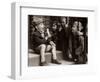 A Little Boy Holding a Banana Whilst Other Children Gaze Longingly at It-null-Framed Photographic Print