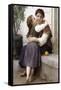 A Little Coaxing-William Adolphe Bouguereau-Framed Stretched Canvas