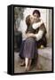 A Little Coaxing-William Adolphe Bouguereau-Framed Stretched Canvas